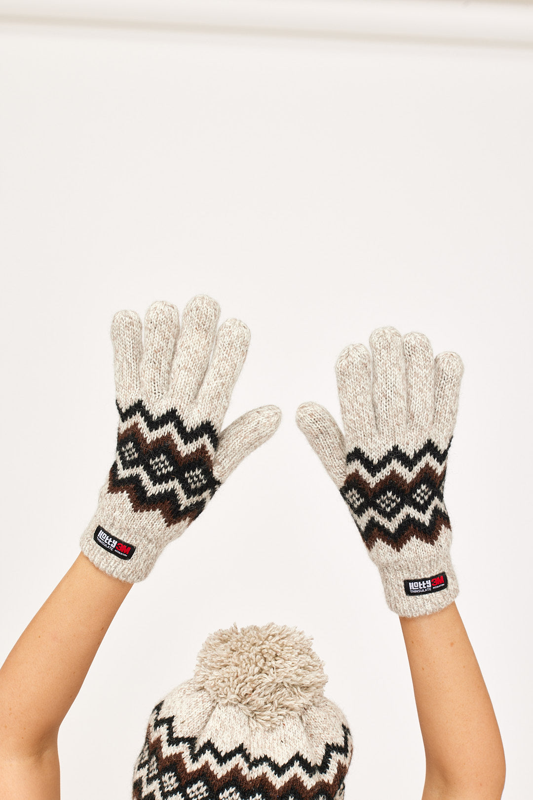Thinsulate Wool Hotty Gloves- Fair Isle