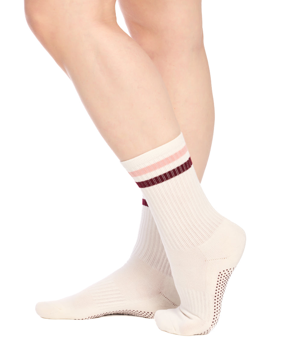 Women's Cotton Crew Pilates Socks 3 Pack