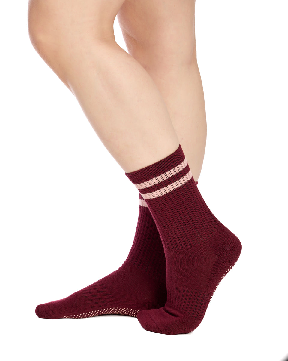 Women's Cotton Crew Pilates Socks 3 Pack