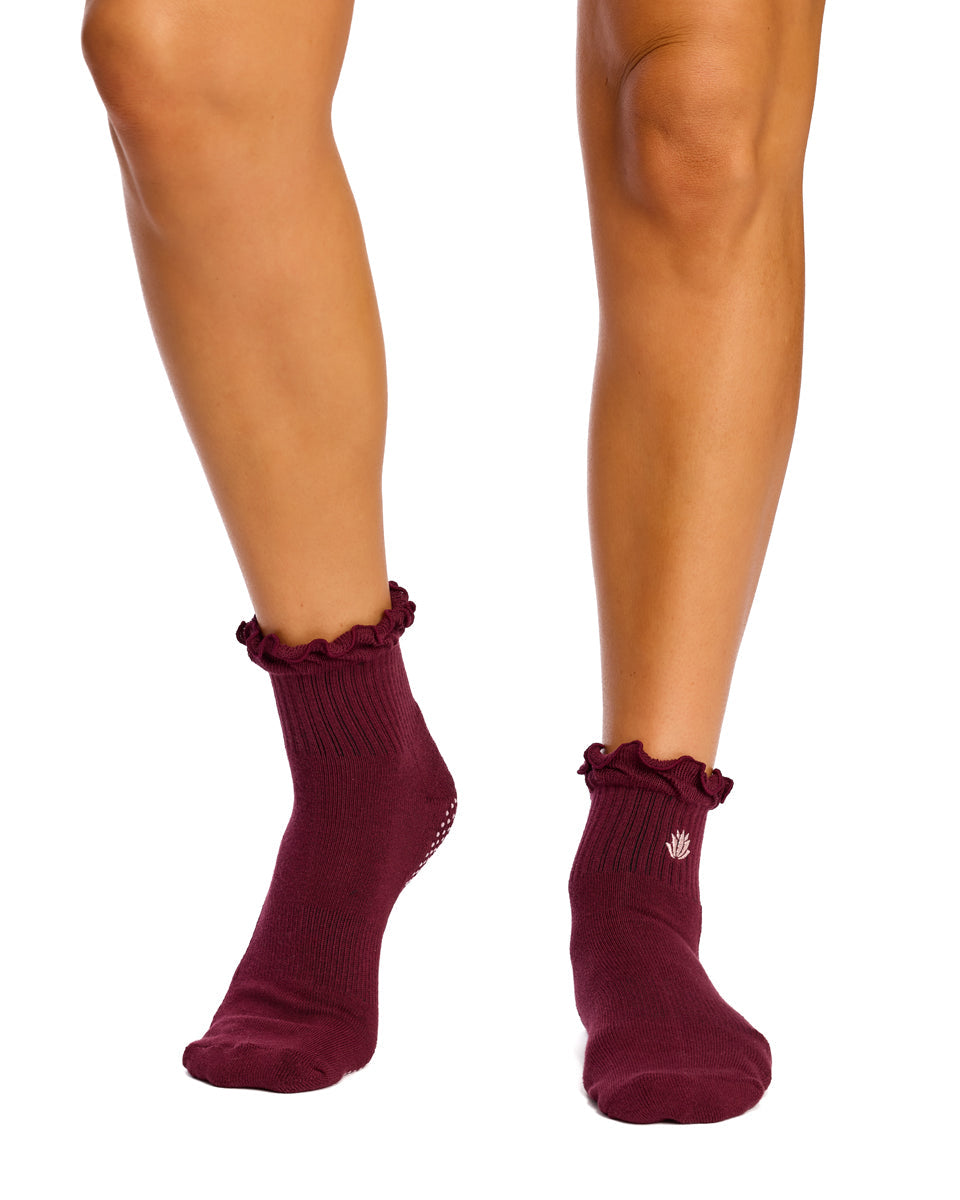Cotton Frill Grip Socks - 3 Pack- Cushion Sole