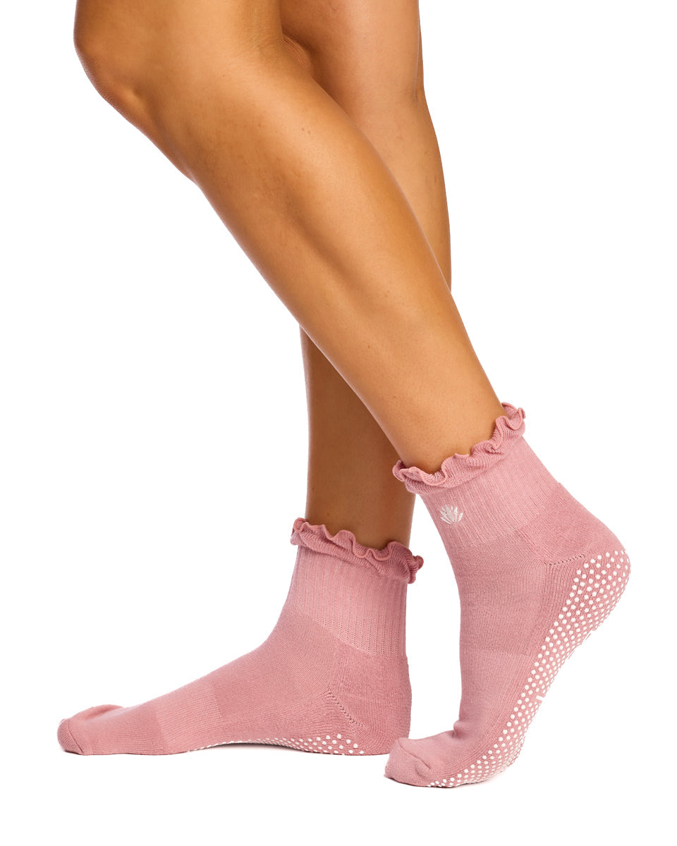 Cotton Frill Grip Socks - 3 Pack- Cushion Sole