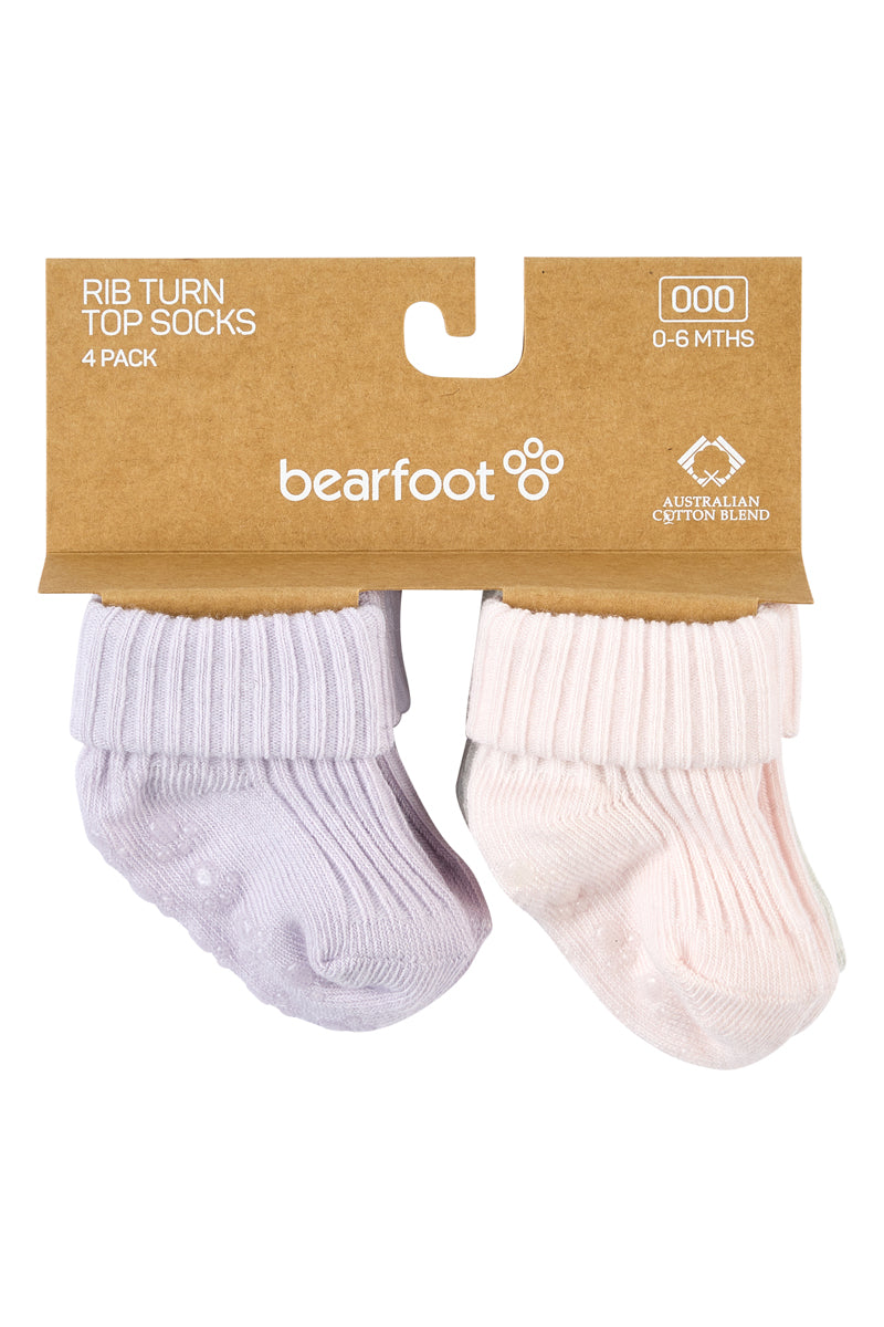 Australian Cotton Baby Ribs Socks- 4 Pack