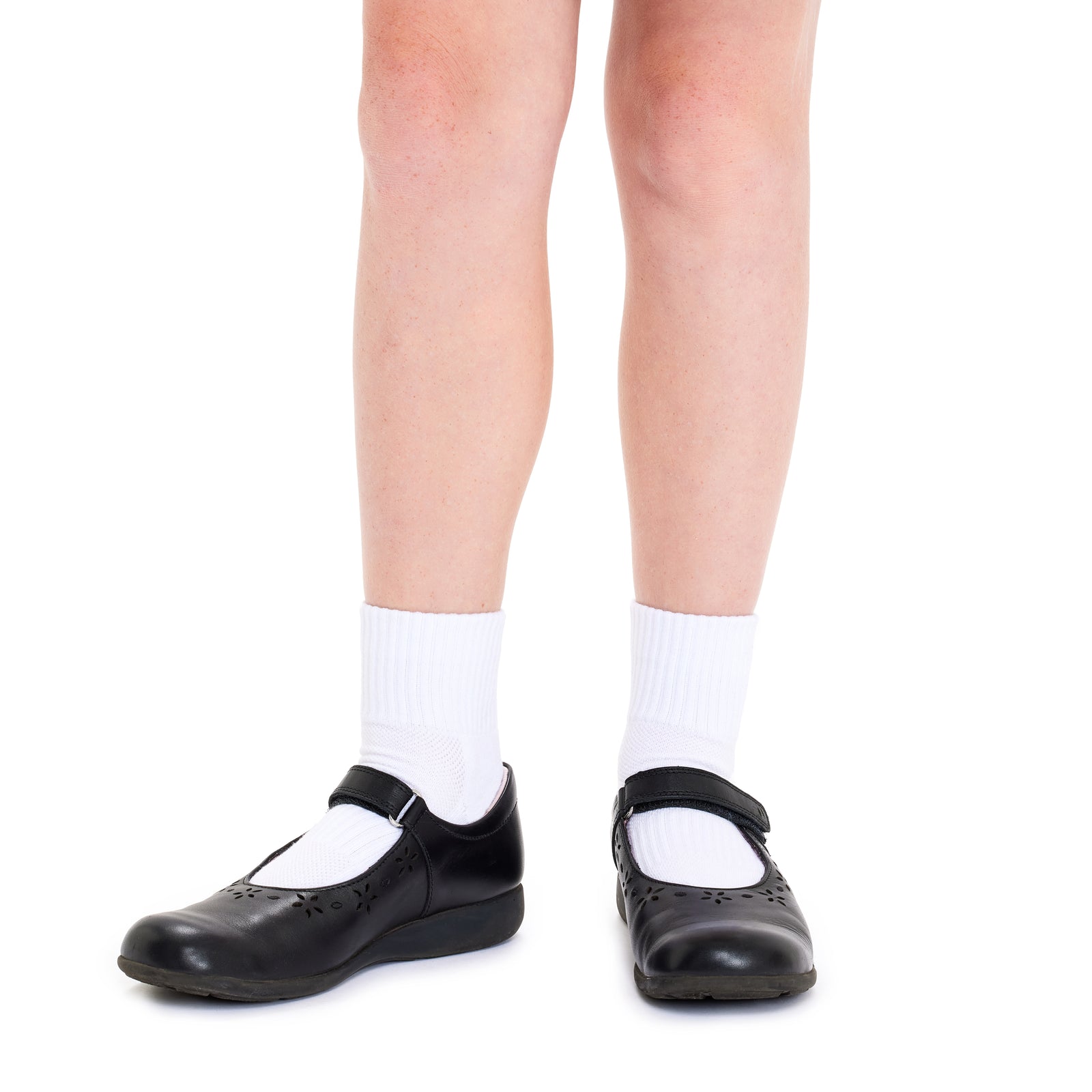 Tough Quarter Crew Cushion Foot Socks - 3 Pack- White