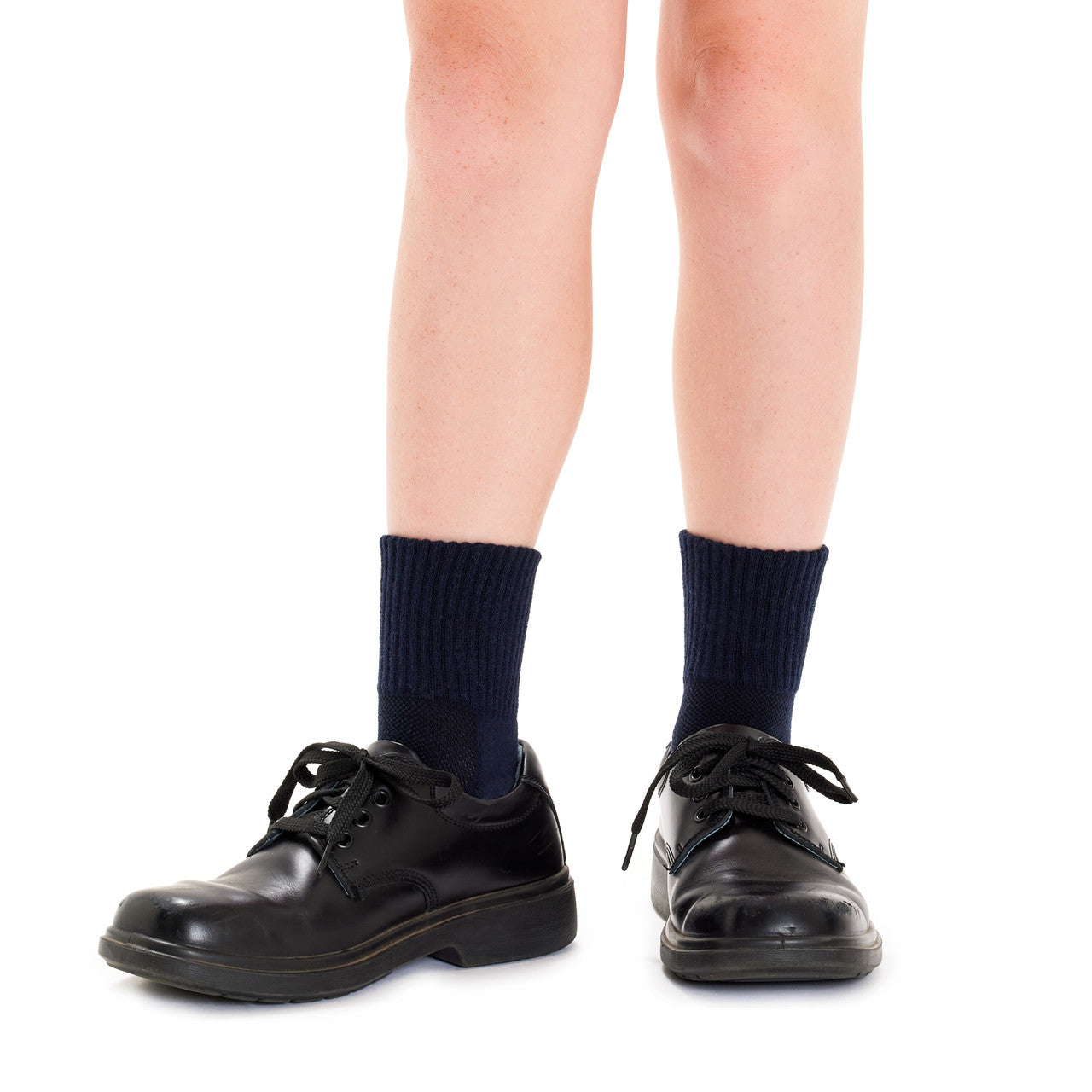 Tough Quarter Crew Cushion Foot Socks - 3 Pack - Navy