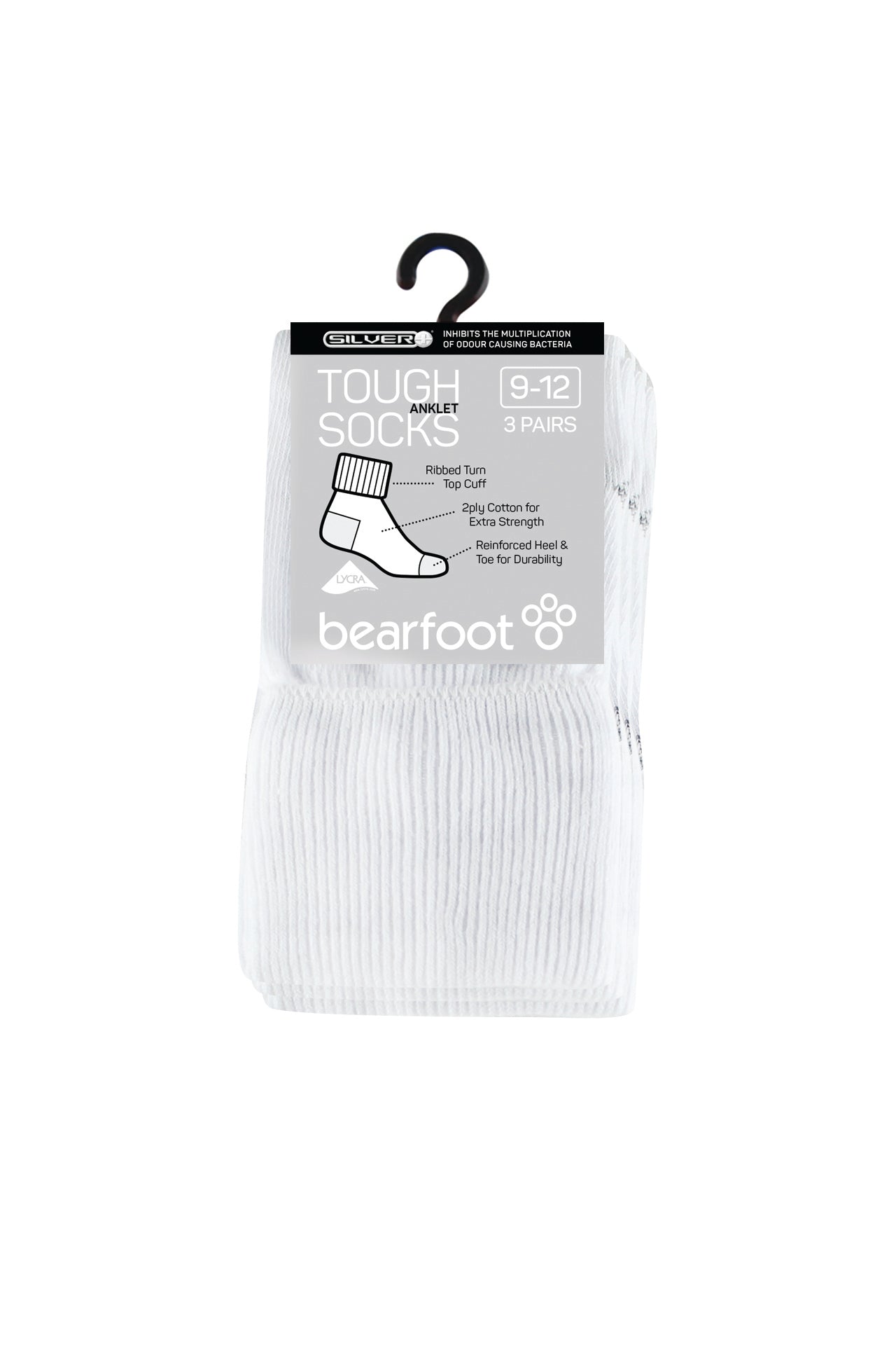 Tough Anklets - 3 Pack- White