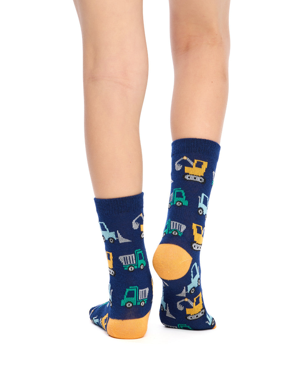 Kid's Cotton Rich Crew Socks - 3 Pack - Digger