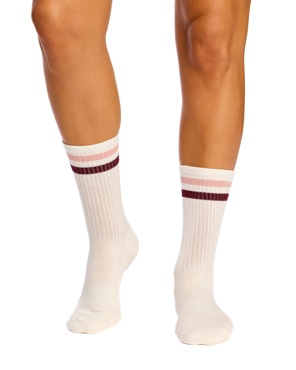 Cotton Retro Grip Socks -3 Pack- Cushion Sole