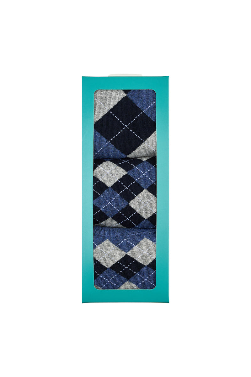 Men's Cotton Crew Novelty Socks 3 Pack - Gift Box