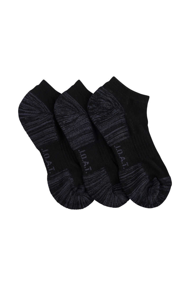 Reinforced Sport Ankle- 3 Pack- Black