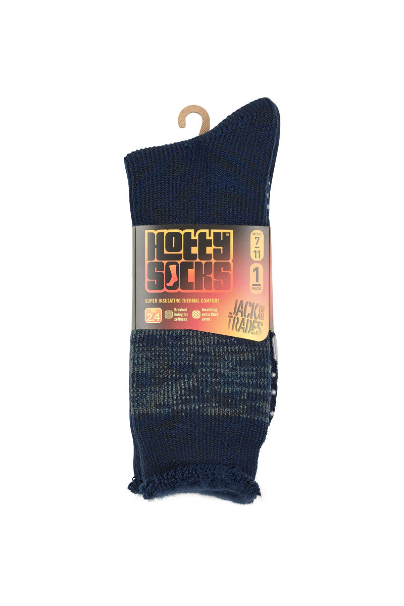 Brushed Thermal Hotty Socks- Navy