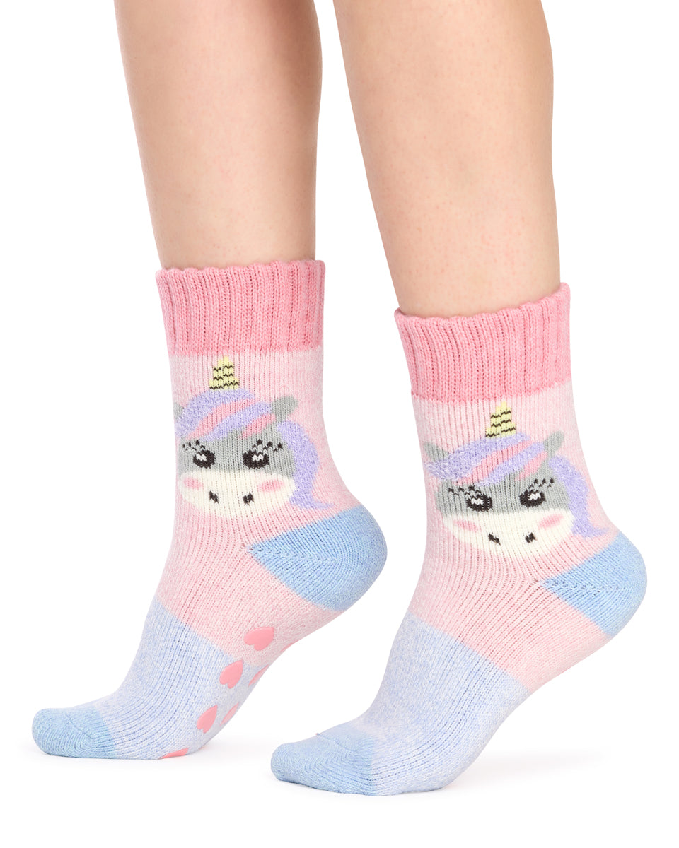 Brushed Thermal Hotty Socks- Unicorn