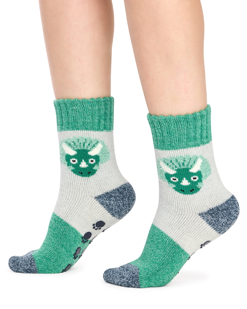Brushed Thermal Hotty Socks- Dinosaur