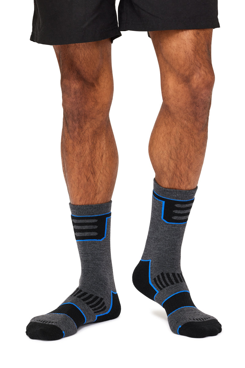 Great Outdoor Wool Socks- 2 Pack- Black & Blue
