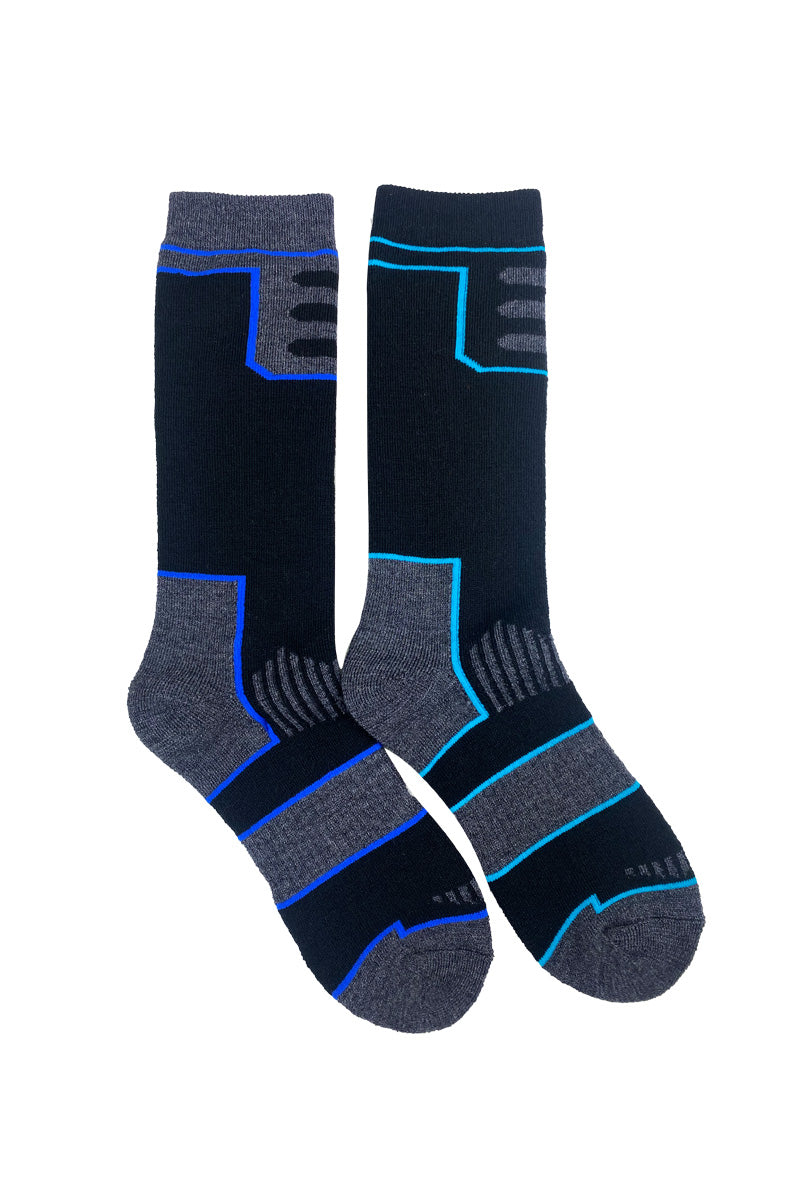 Great Outdoor Wool Socks- 2 Pack- Black & Blue