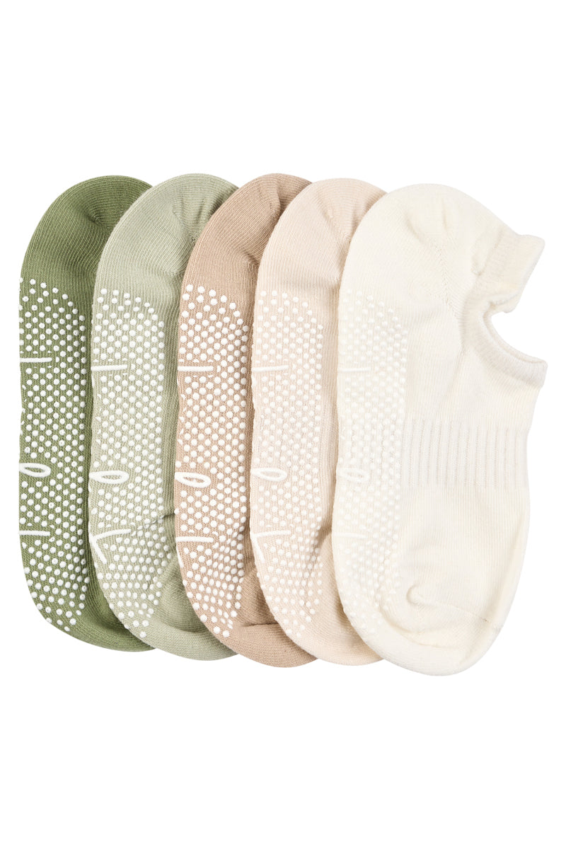 Cotton Grip Socks - 5 Pack- Lightweight