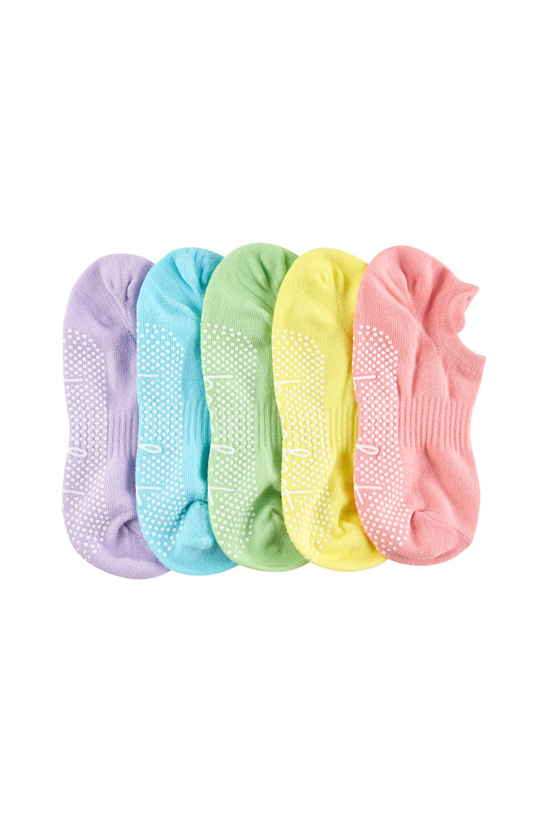 Women's Cotton Pilates No-Show with Non Slip 5 Pack