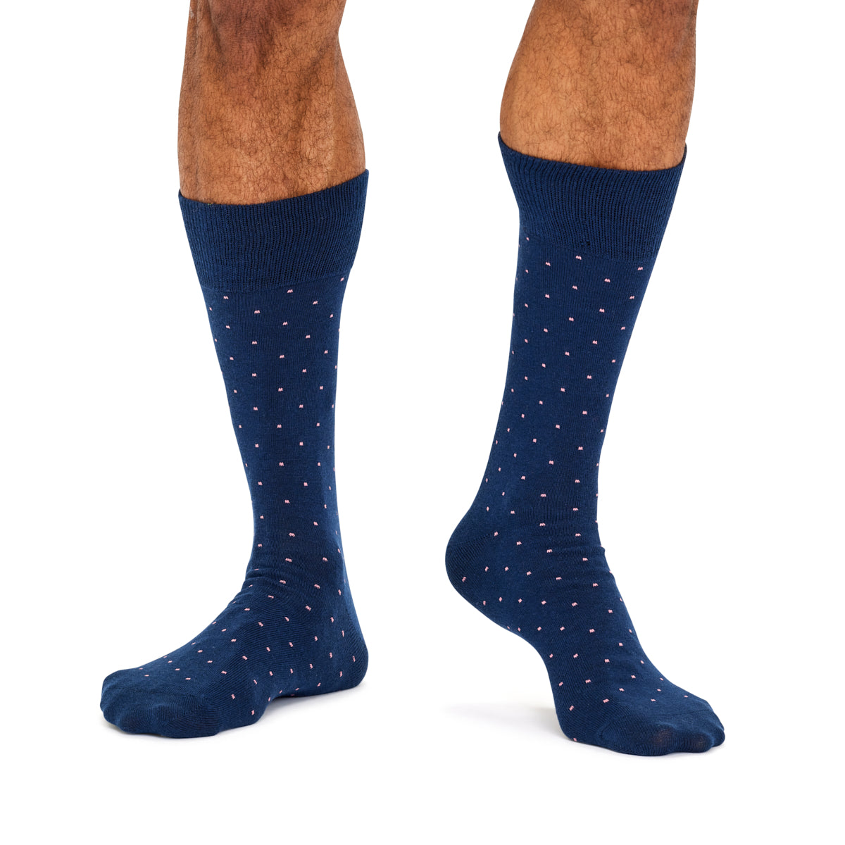 Men's Fine Cotton Fashion Socks - Brooklyn Block Navy