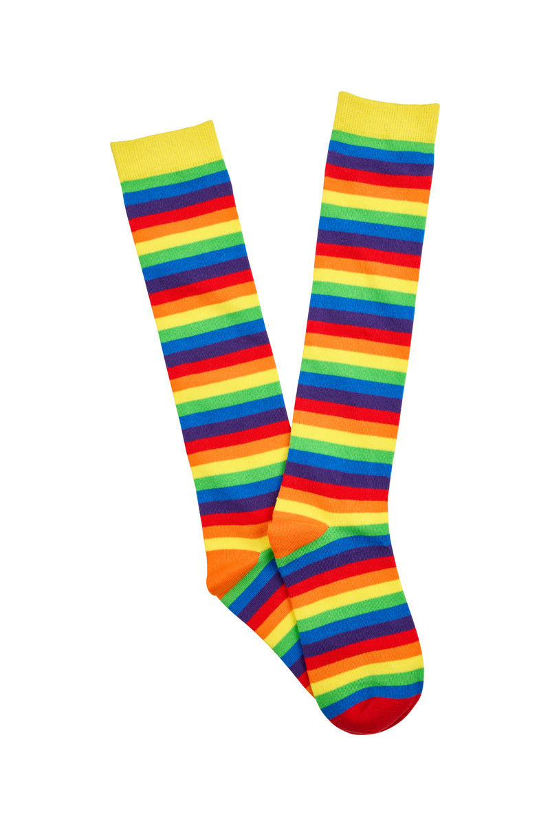 Knee High Socks - Rainbow Stripes