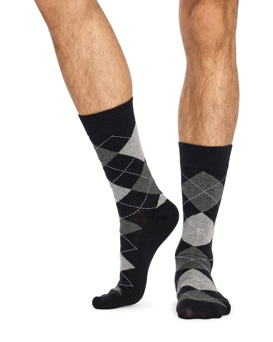 Argyle Crew Socks- 3 Pack
