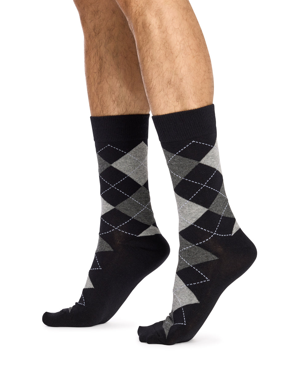 Argyle Crew Socks- 3 Pack