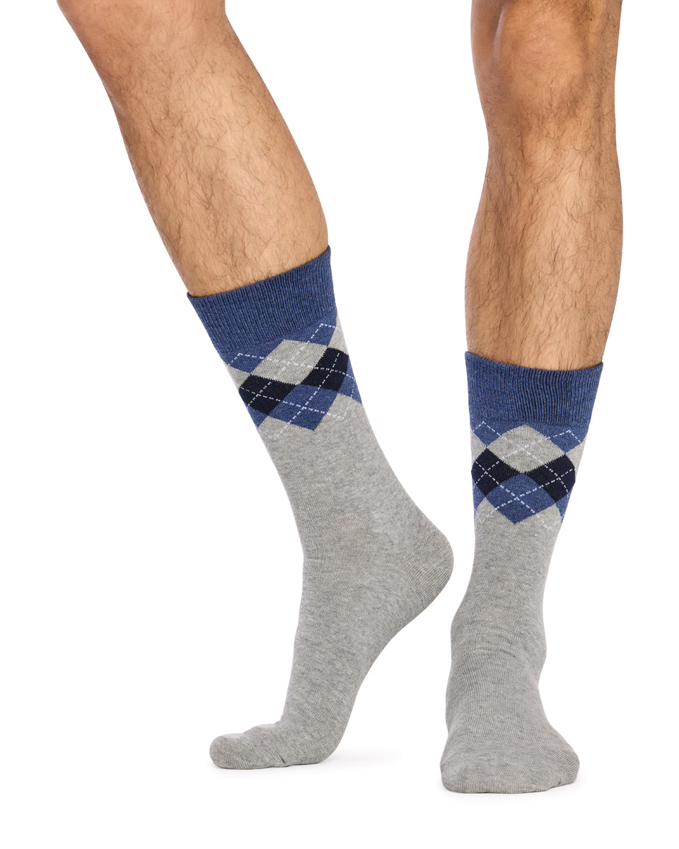 Argyle Crew Socks- 3 Pack