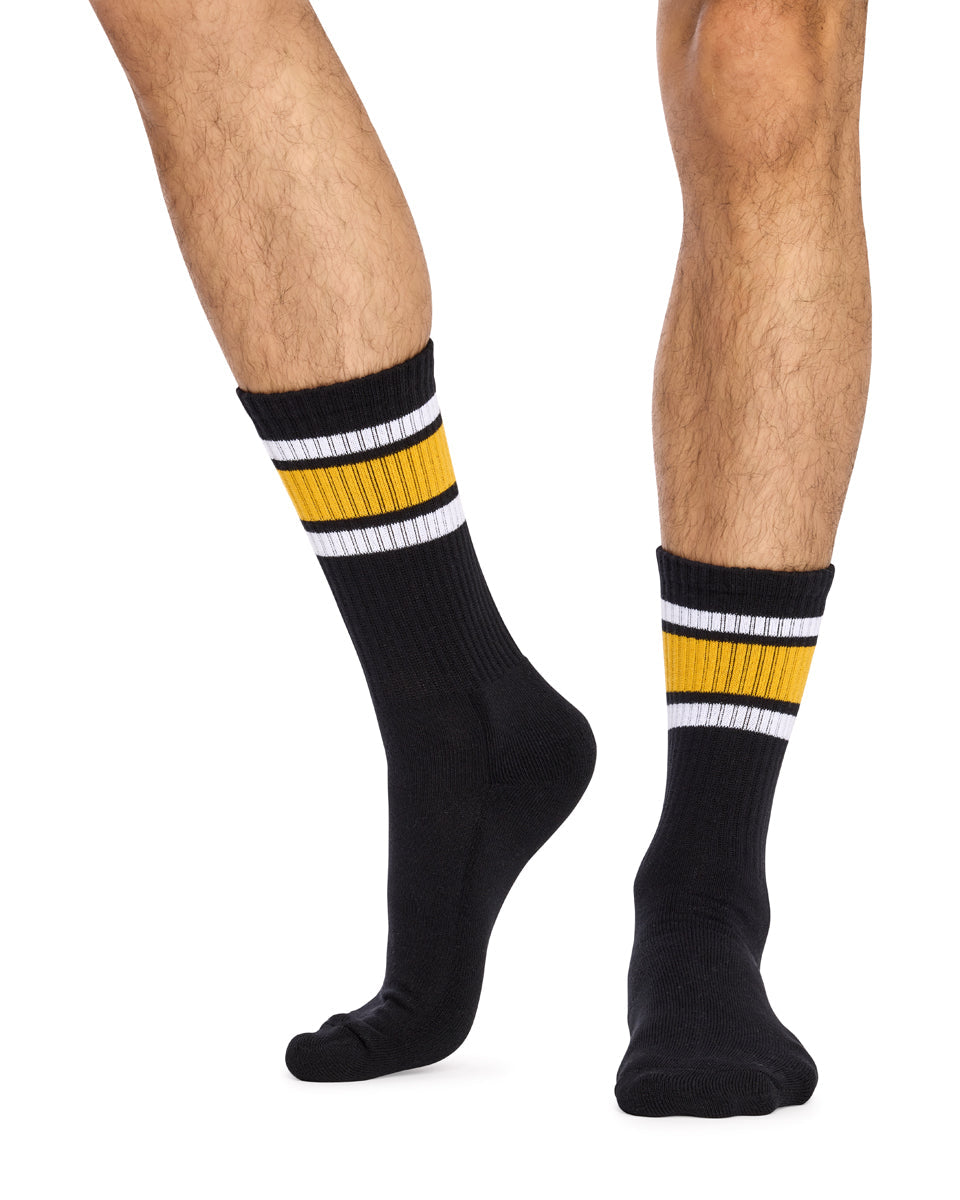 Men's Cotton Rich Crew Sport Style Socks with Cushion Foot- 3 Pack