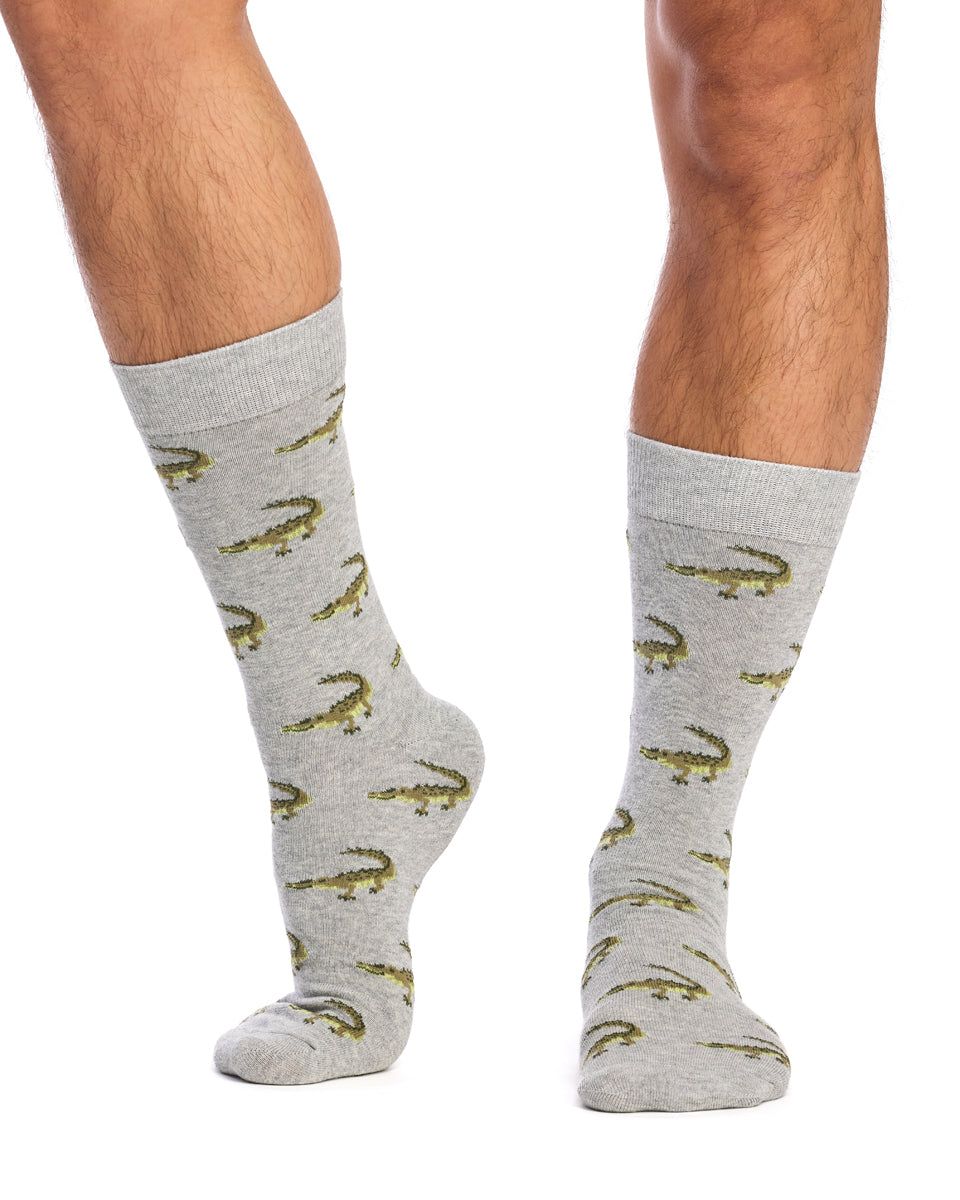 Australian Cotton Crew Socks - Crocodile