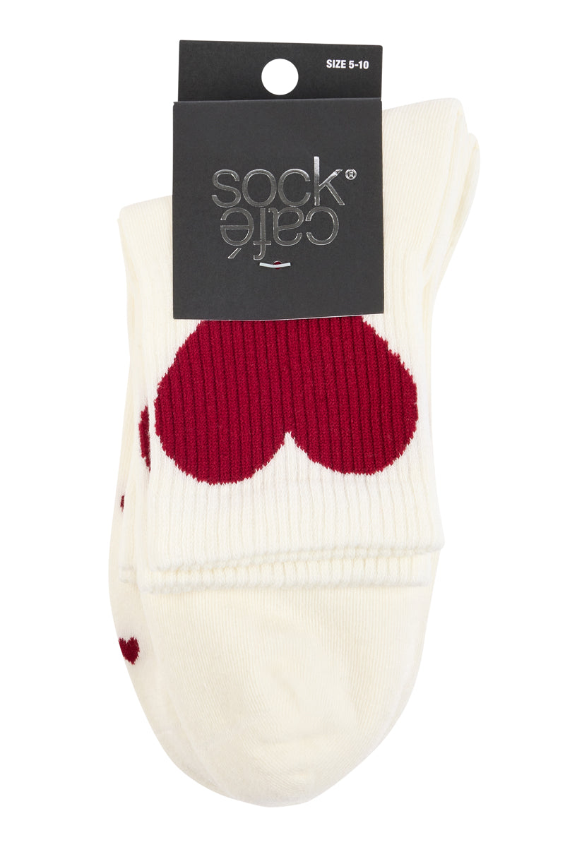 Quarter Socks- Pack 3- Ruby Heart