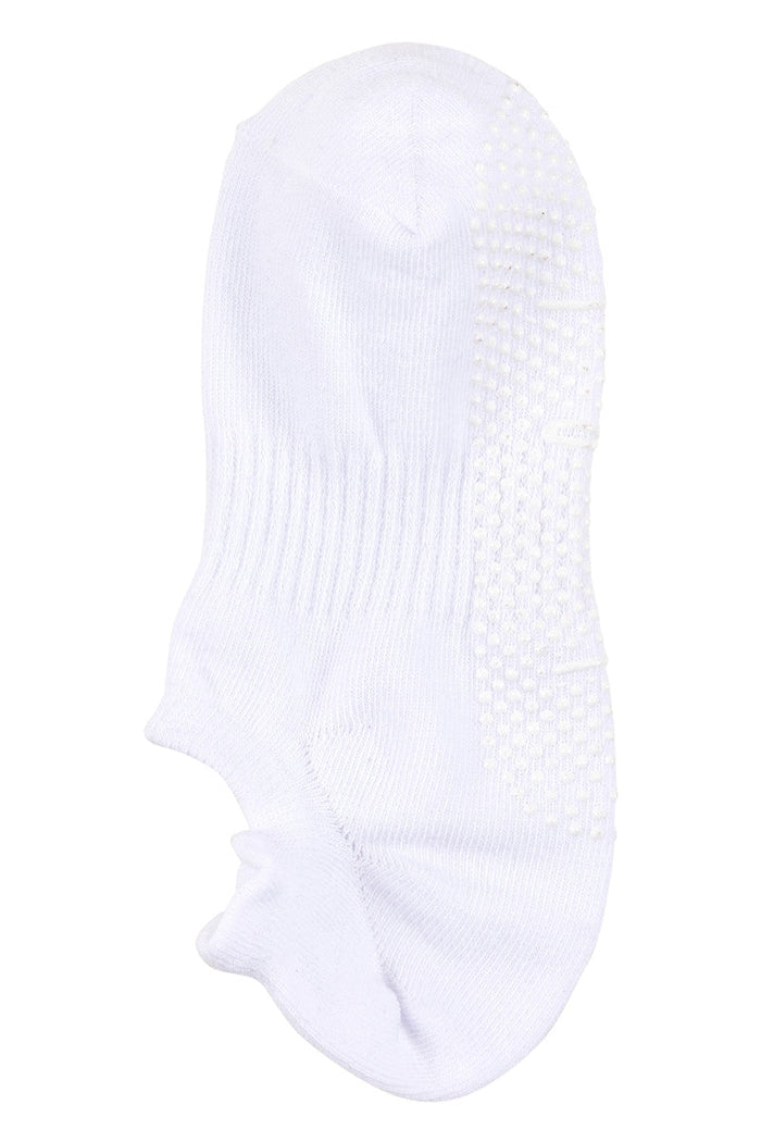 Cotton Grip Socks - 5 Pack- Lightweight - White