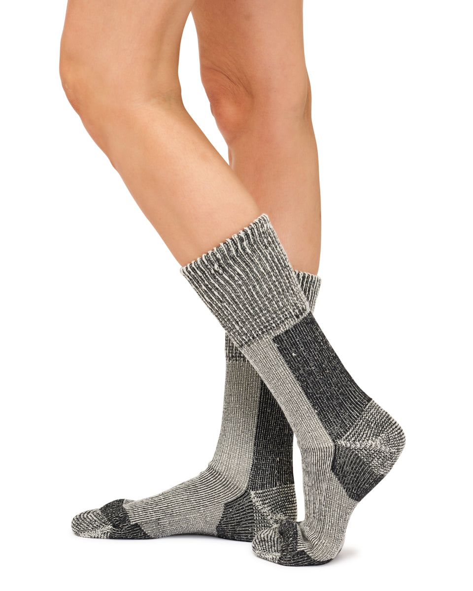 Merino Hike- Black & Natural Twisted