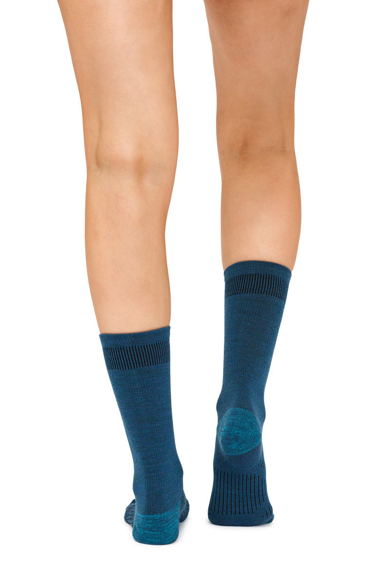 Women's Overlander® Merino Wool Lifestyle Crew Socks- Teal Melange