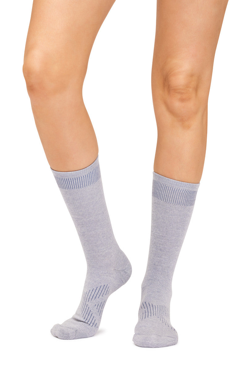 Women's Overlander® Merino Wool Lifestyle Crew Socks- Grey Melange