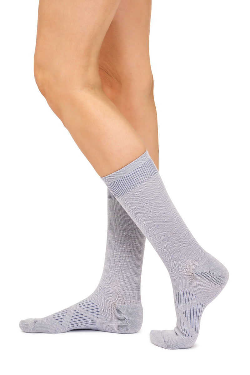 Women's Overlander® Merino Wool Lifestyle Crew Socks- Grey Melange