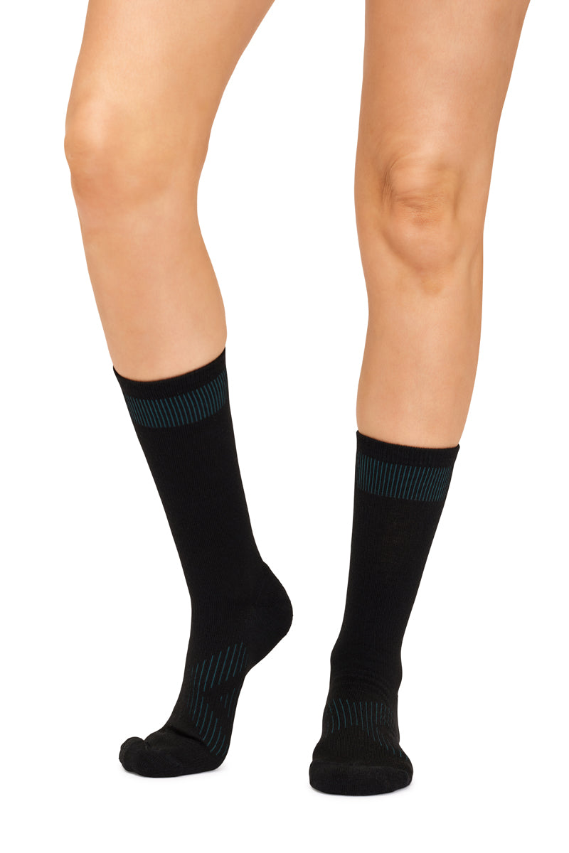 Women's Overlander® Merino Wool Lifestyle Crew Socks- Black