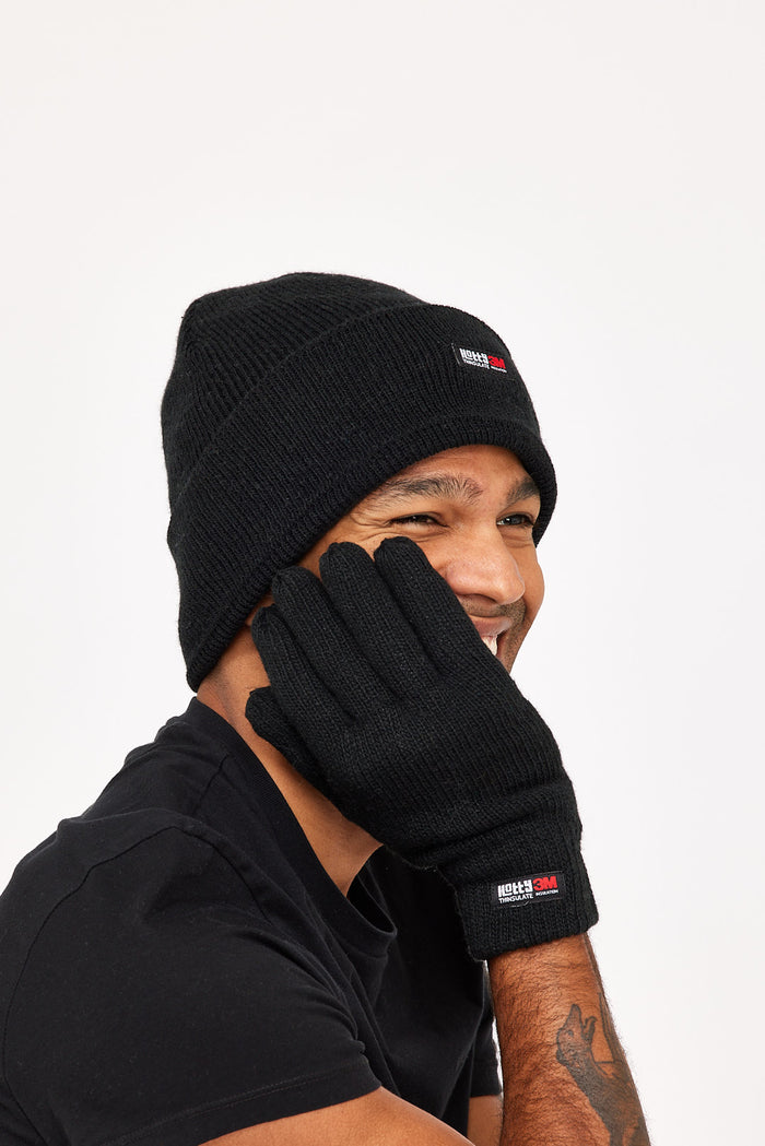 Thinsulate Wool Hotty Gloves- Black