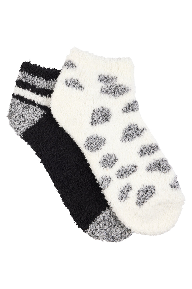 Fluffy Ankle Socks - 2 Pack