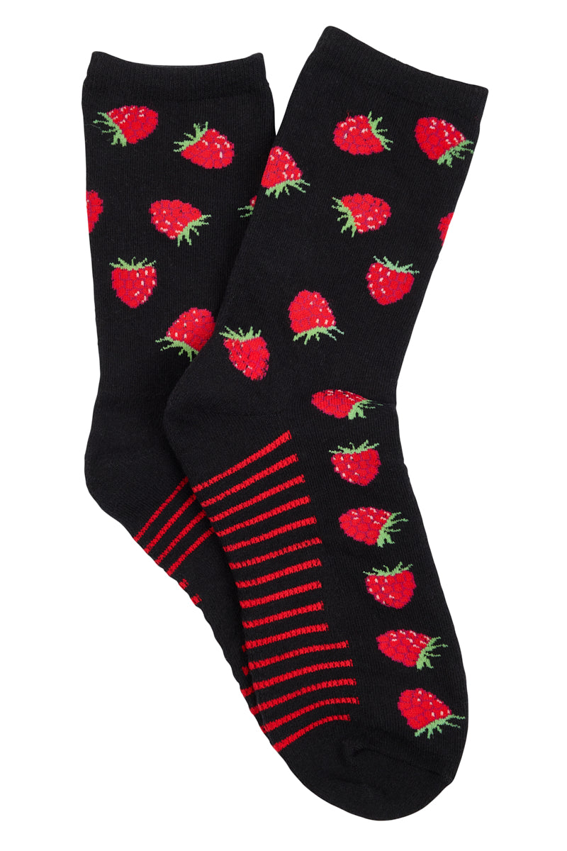 Men’s Aromatherapy™ Cotton Half Crew Socks with Massaging Soles - Energising Raspberry
