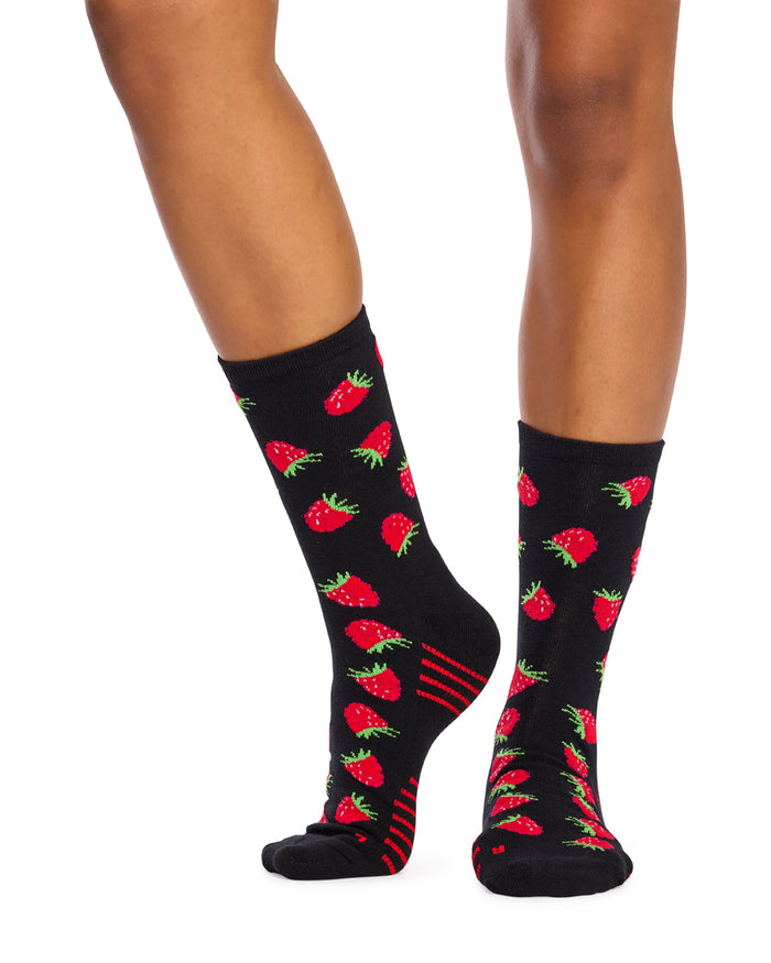 Men’s Aromatherapy™ Cotton Half Crew Socks with Massaging Soles - Energising Raspberry