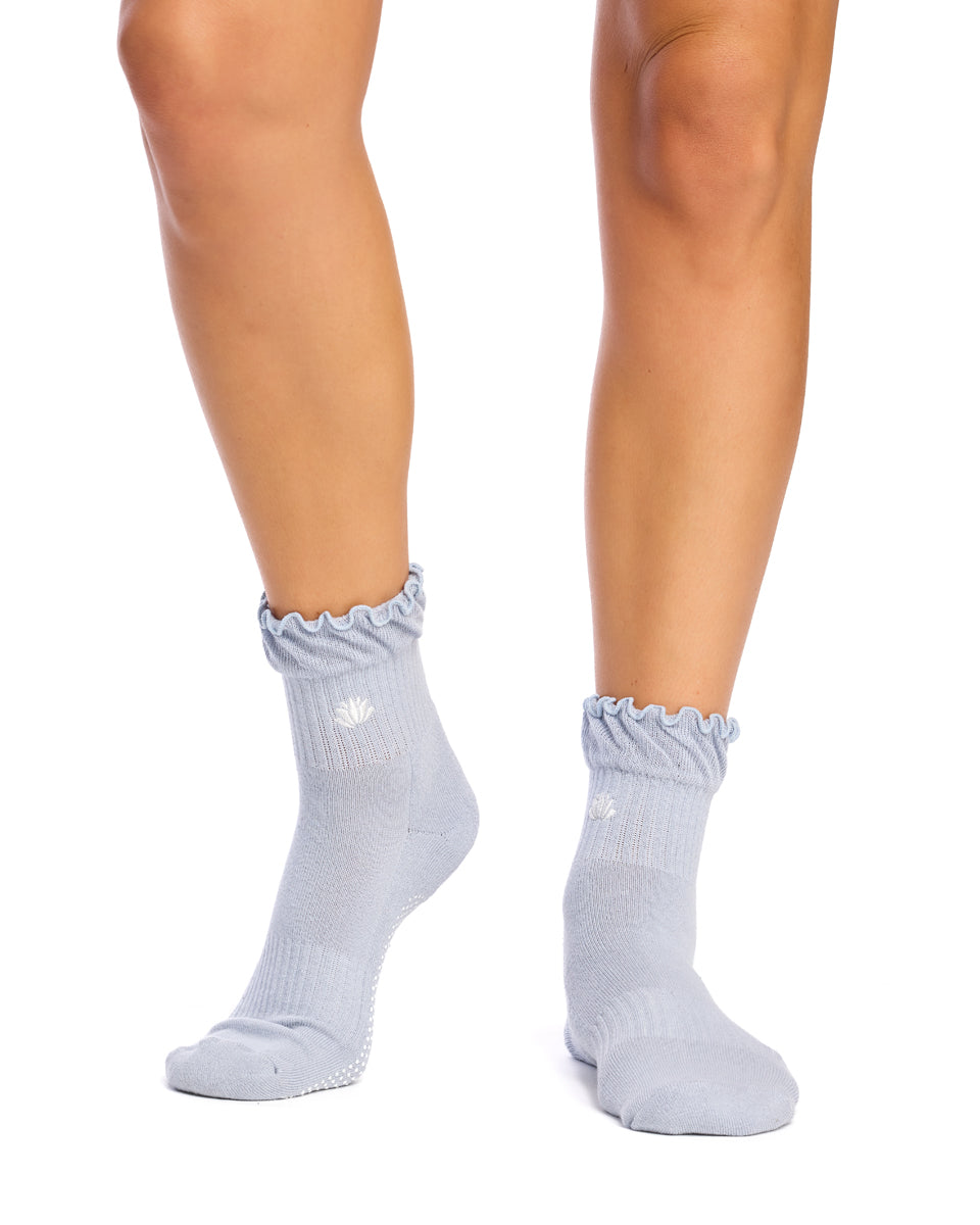 Cotton Frill Grip Socks - 3 Pack- Cushion Sole