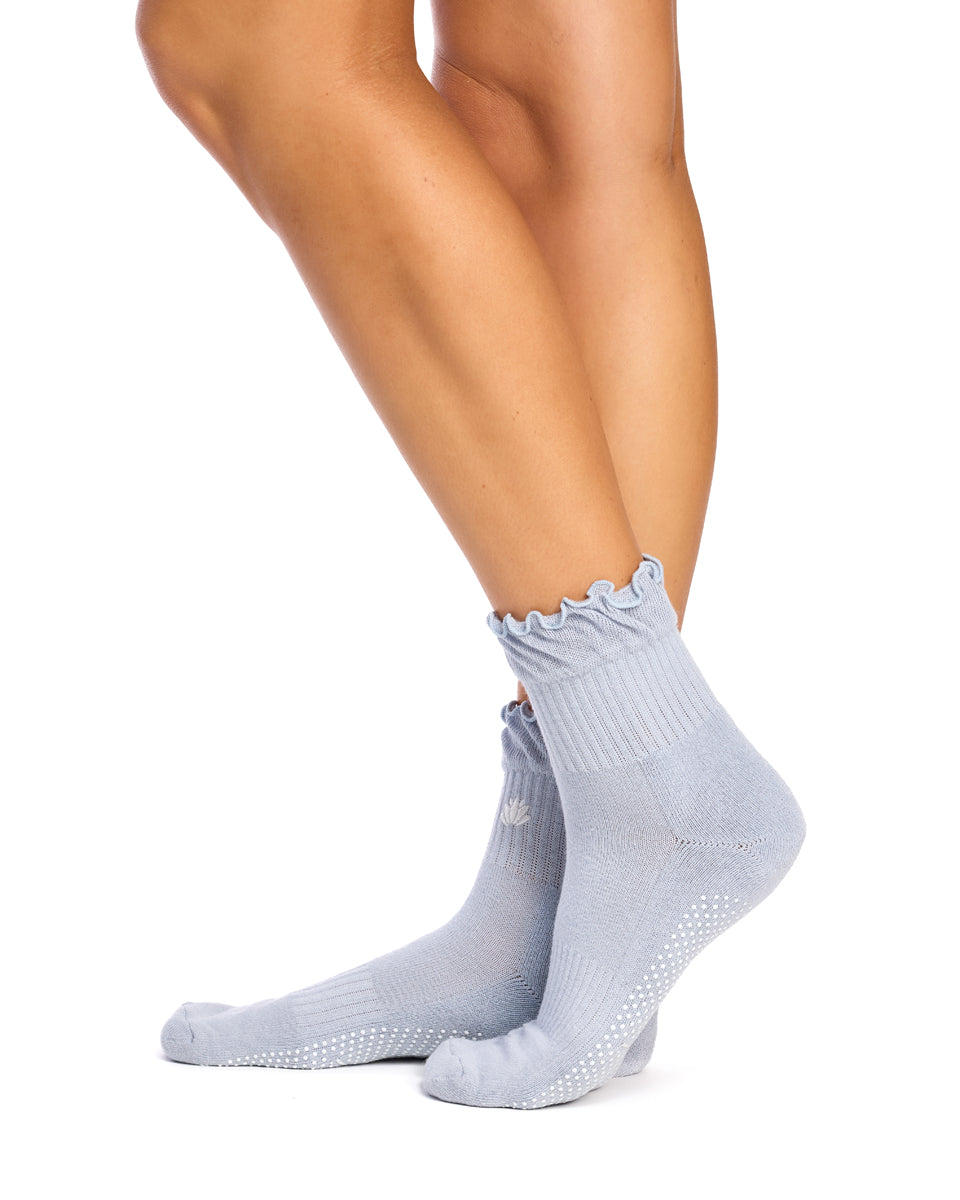 Cotton Frill Grip Socks - 3 Pack- Cushion Sole