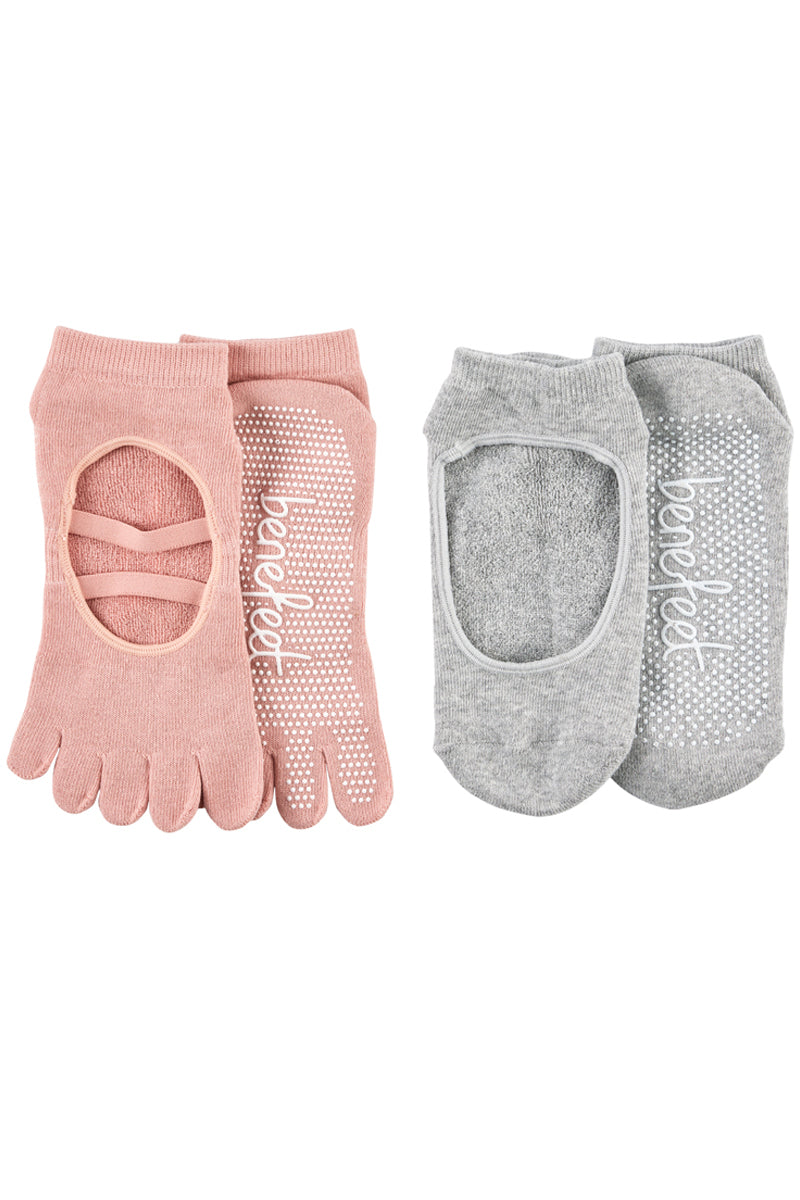 Mary Jane Toe Grip socks - Pack 2-Cushion Sole - Blush