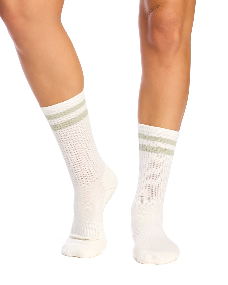 Cotton Retro Grip Socks -3 Pack- Cushion Sole