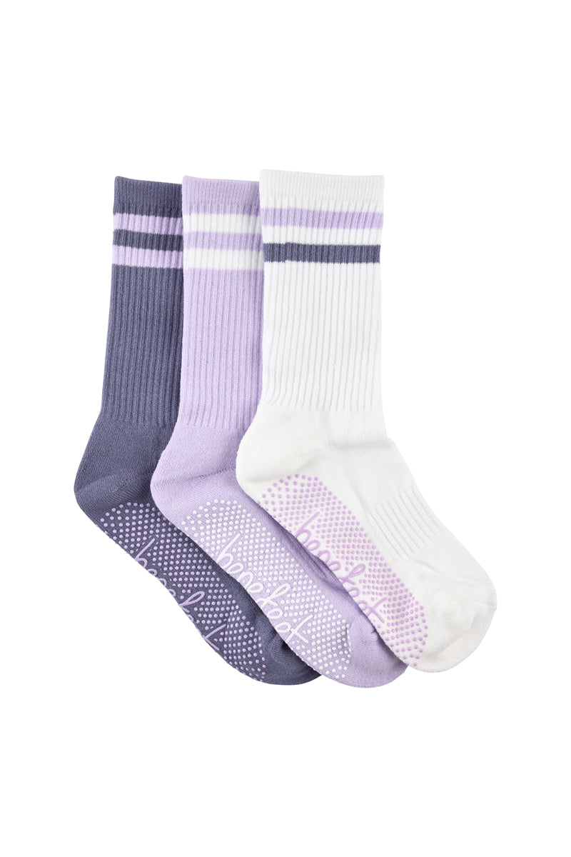 Women's Cotton Crew Pilates Socks 3 Pack