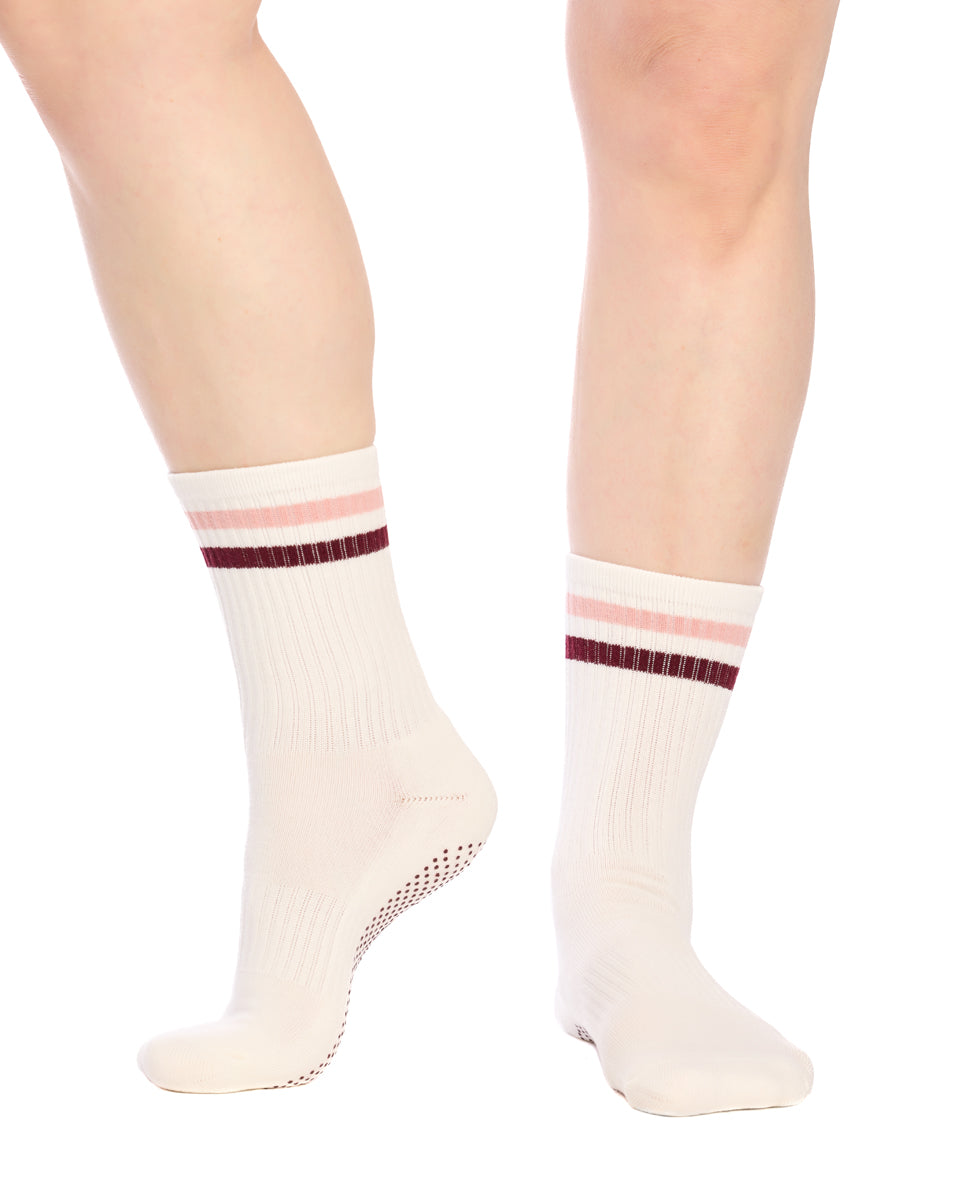 Women's Cotton Crew Pilates Socks 3 Pack