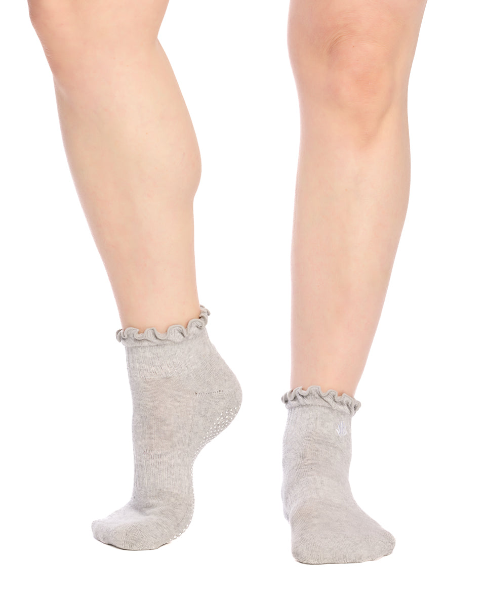Cotton Frill Grip Socks - 3 Pack- Cushion Sole