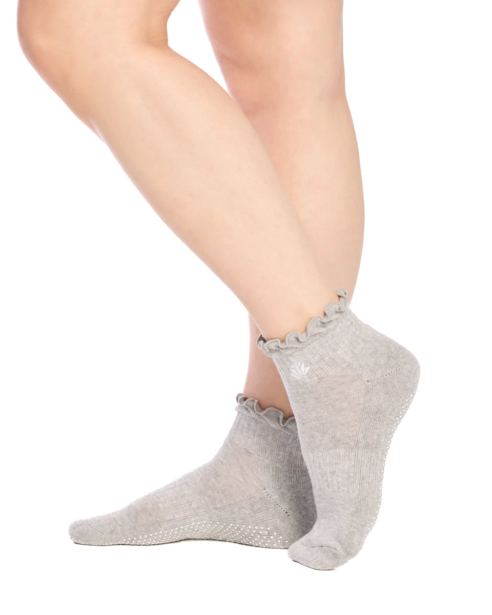 Women's Cotton Quarter Crew Pilates Socks 3 Pack