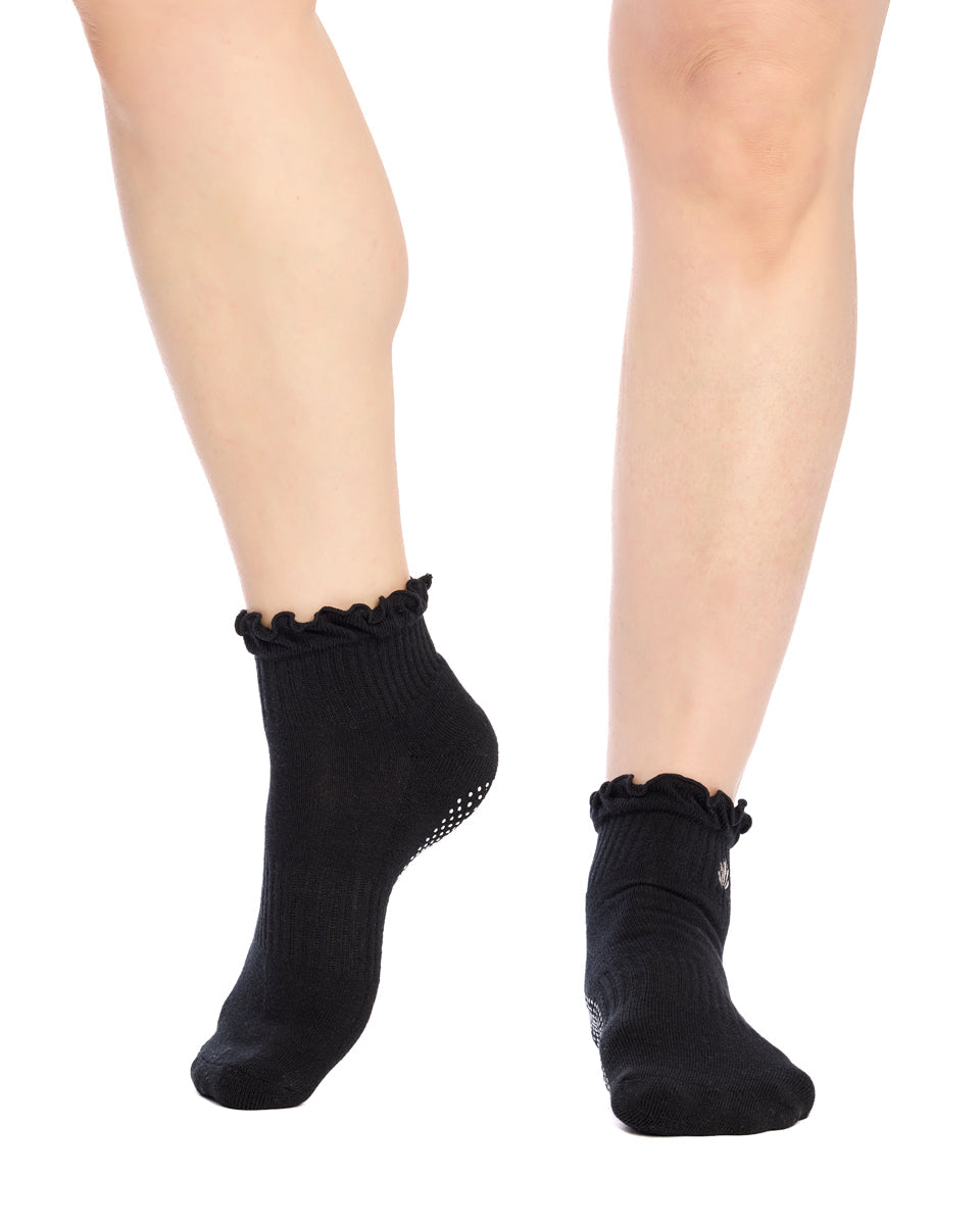 Cotton Frill Grip Socks - 3 Pack- Cushion Sole