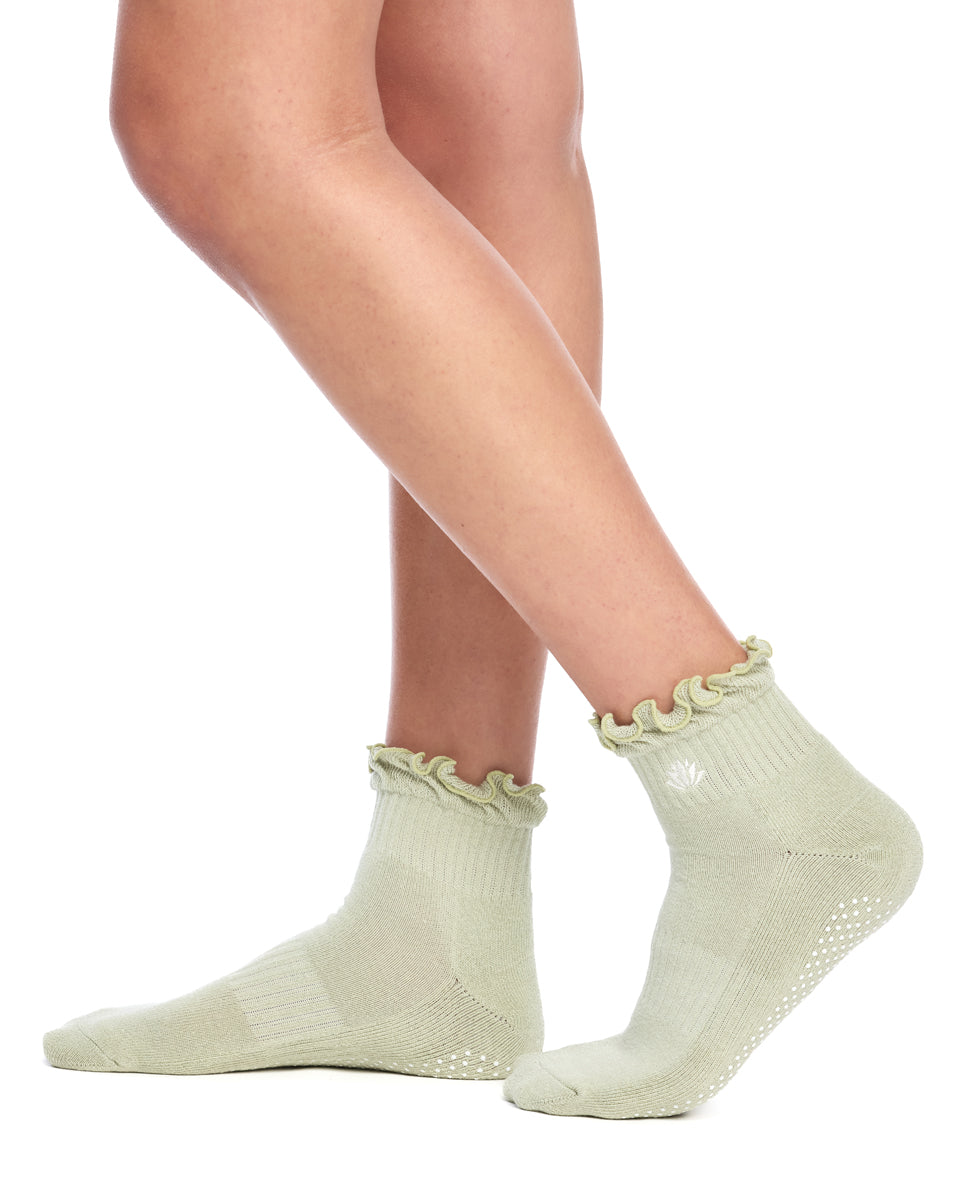 Women's Cotton Quarter Crew Pilates Socks 3 Pack