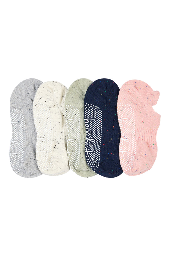 Cotton Grip Socks - 5 Pack- Lightweight - Heritage Nep