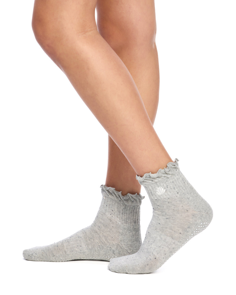 Women's Cotton Quarter Crew Pilates Socks 3 Pack